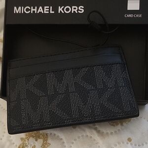 Michael Kors Textured Black Card Holder
